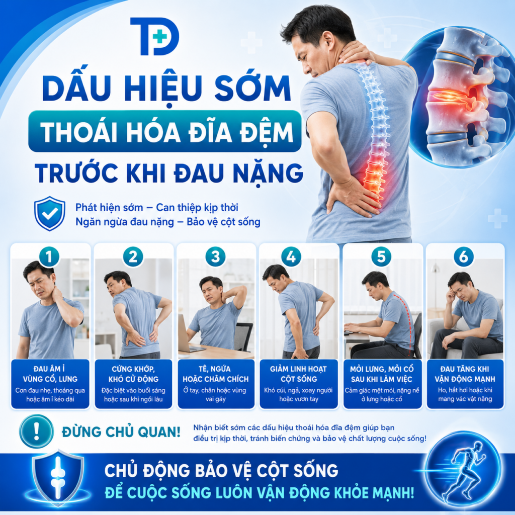 triệu chứng thoái hóa đĩa đệm