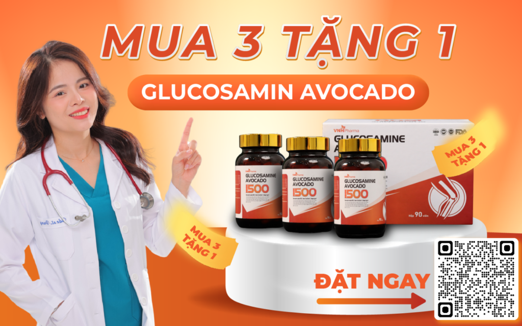 Combo này gồm 4 hộp Glucosamine Avocado 1500 nhưng bạn chỉ phải trả tiền cho 3 hộp