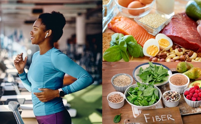 Tăng cường thực phẩm giàu chất xơ và hoạt động thể dục